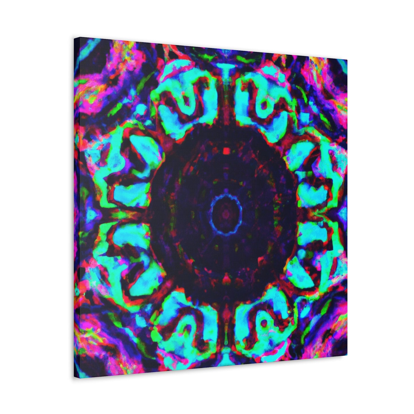 Vibrant Trippy Neon Infinity Prismatic Play. Trippy Infinity Patterns Art Canvas