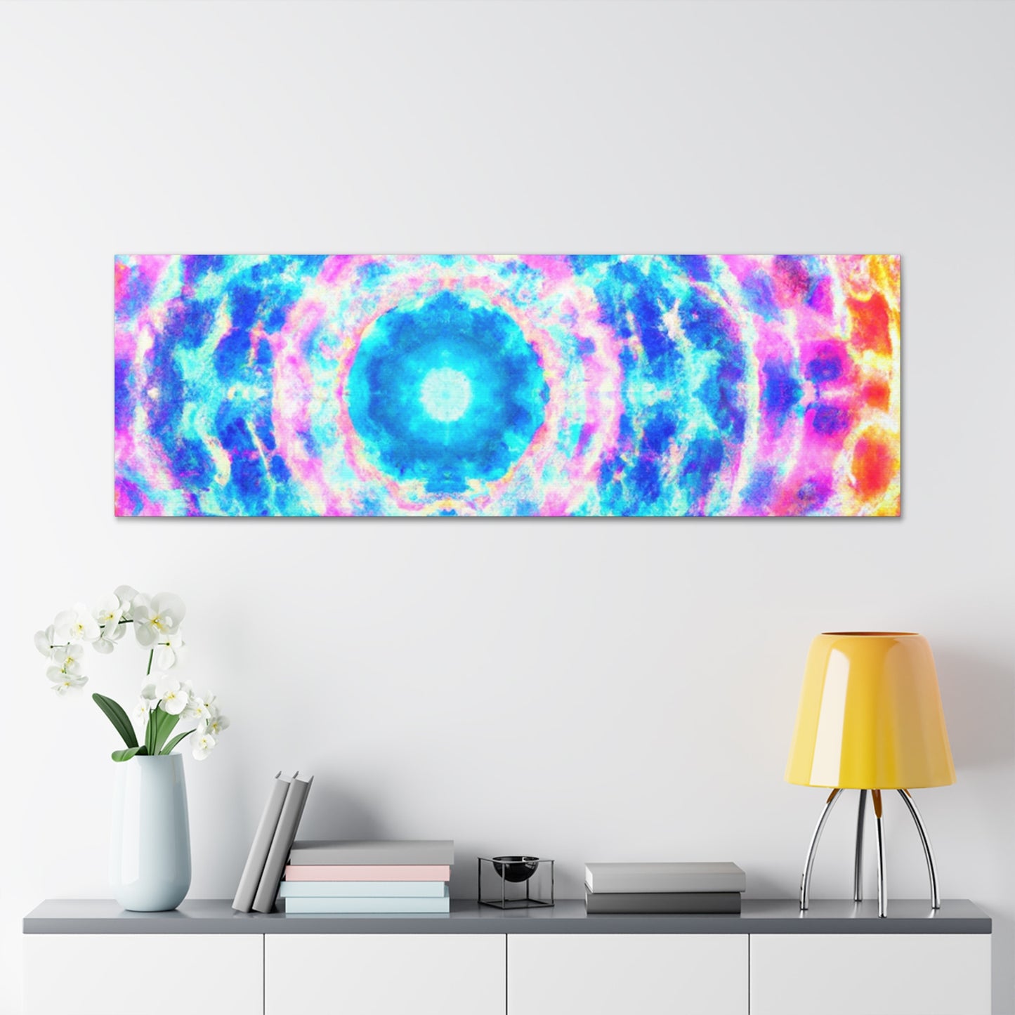 Vivid Cosmic Lightsphere Trippy Infinity Patterns Art Canvas