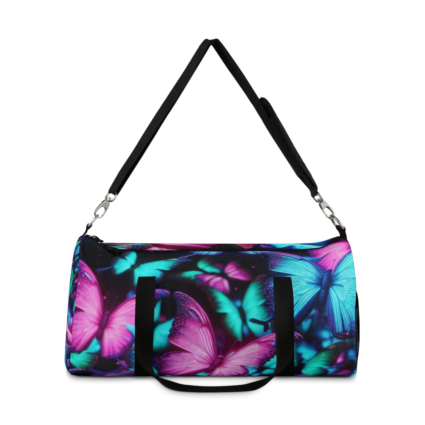 "Butterfly Bouquet" - Neon Butterflies Duffle Bag