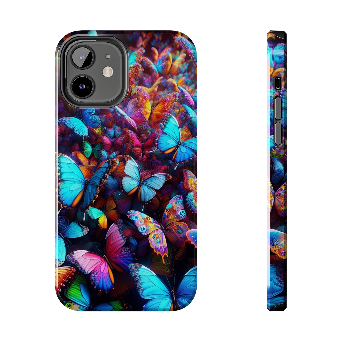 "Illuminated Flight" NEON Butterflies Tough Phone Case