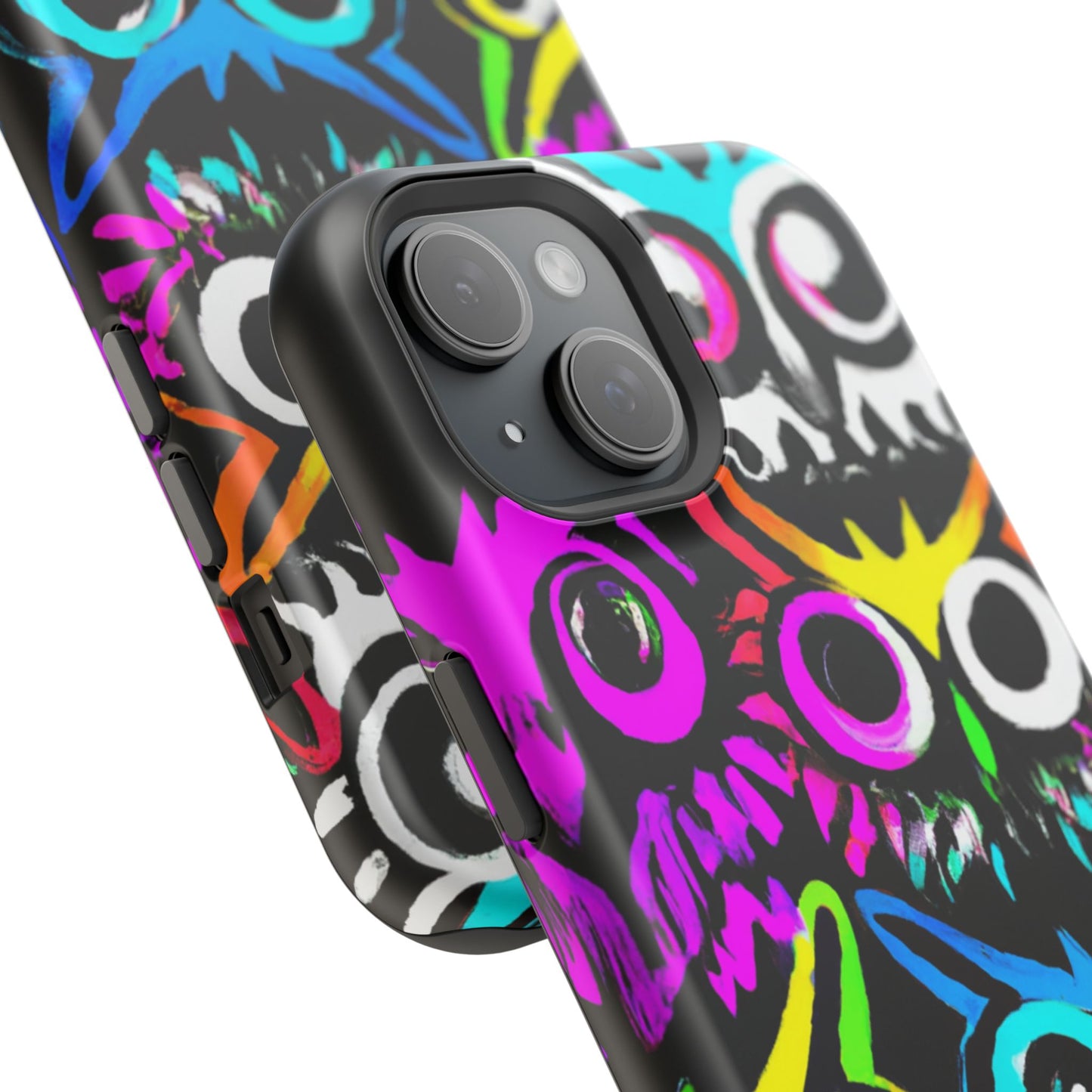 TDB Psychedelic Rave Owl Impact-Resistant Phone Case - Colorful Protection