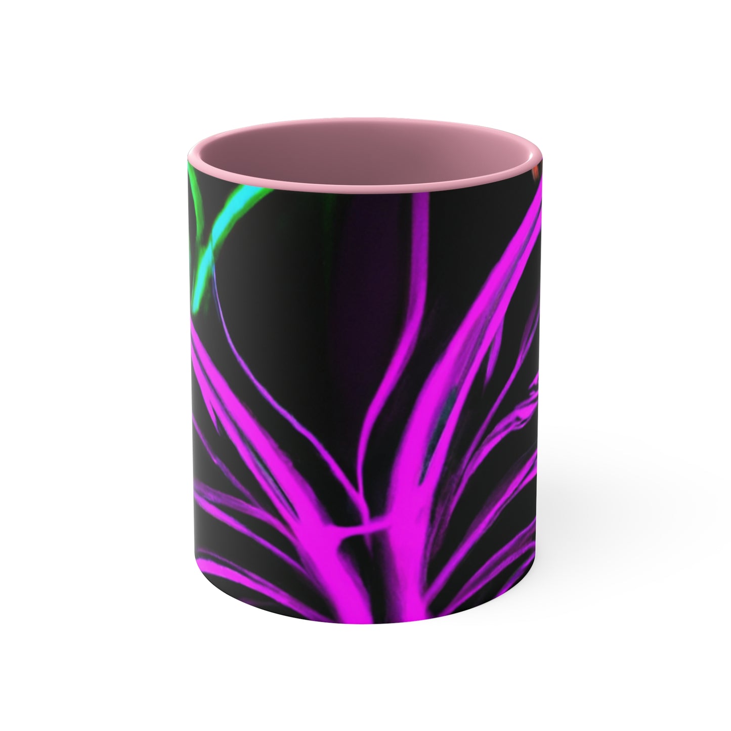 Vivid Nectarine Glitter Flutter Butterflies 11oz Mug