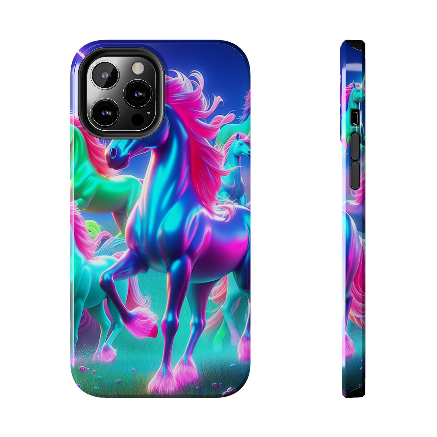"Rainbow Dreams in Neon" NEON Unicorns Tough Phone Case