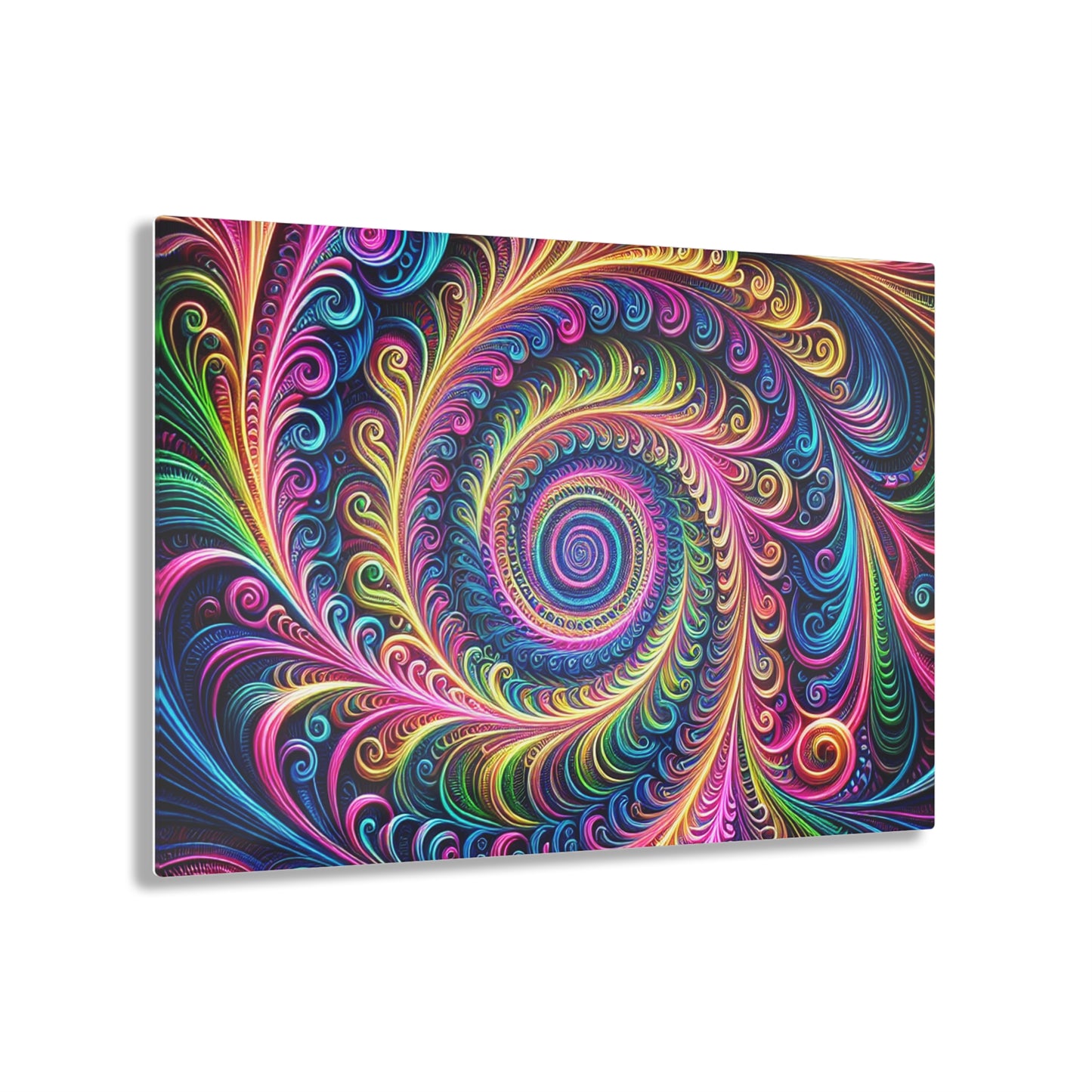 Neon Infinity Infinity Prismatic Vortex Trippy infity Pattern 1/4" Glossy Acrylic Art