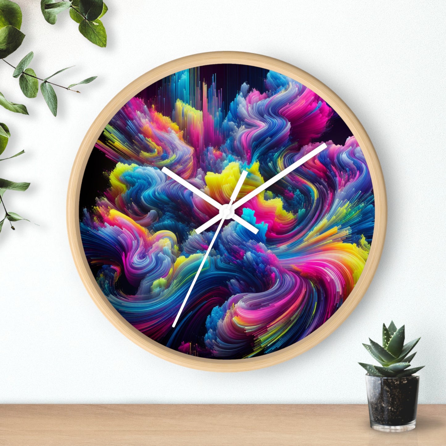 Leonarda Fontana - Trippy Infinity Patterns Wall Clock