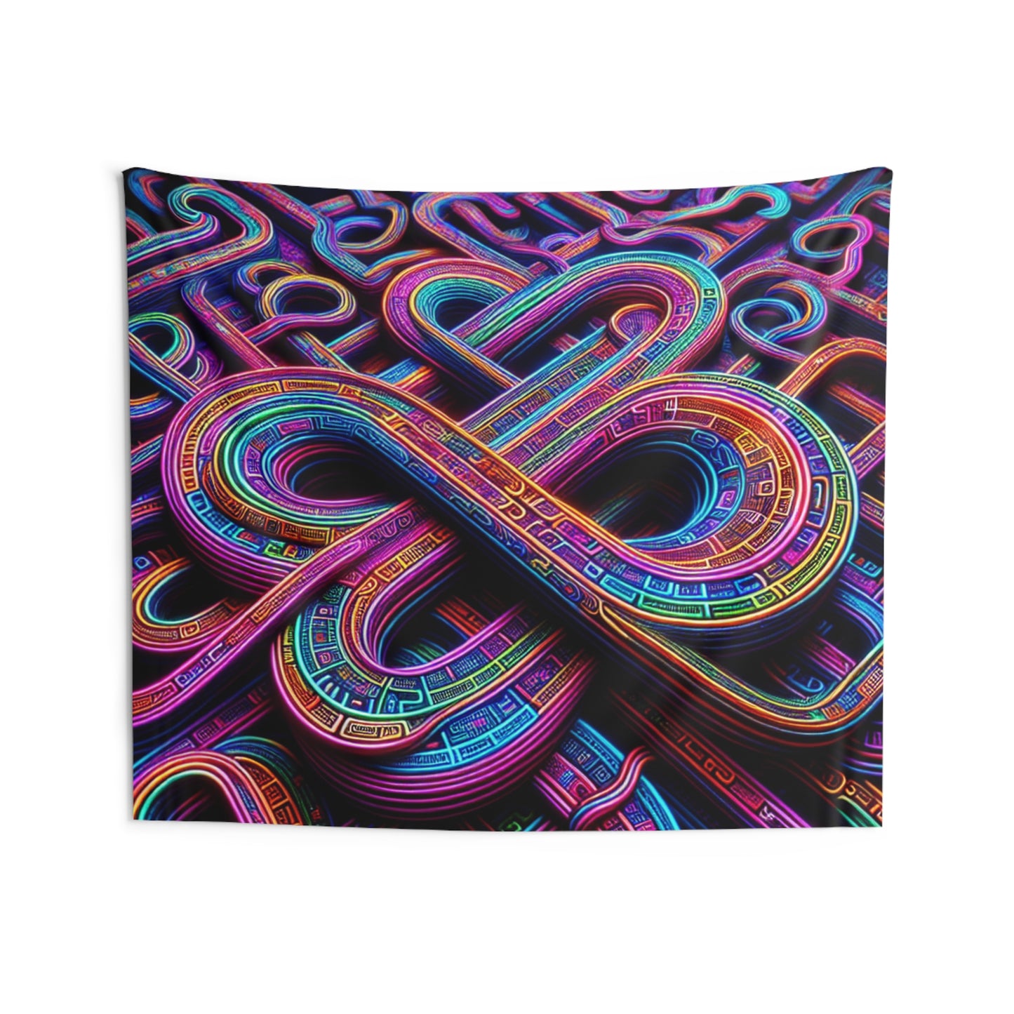 Psychedelic Eonorama. Infinity Patterns Art Tapestry
