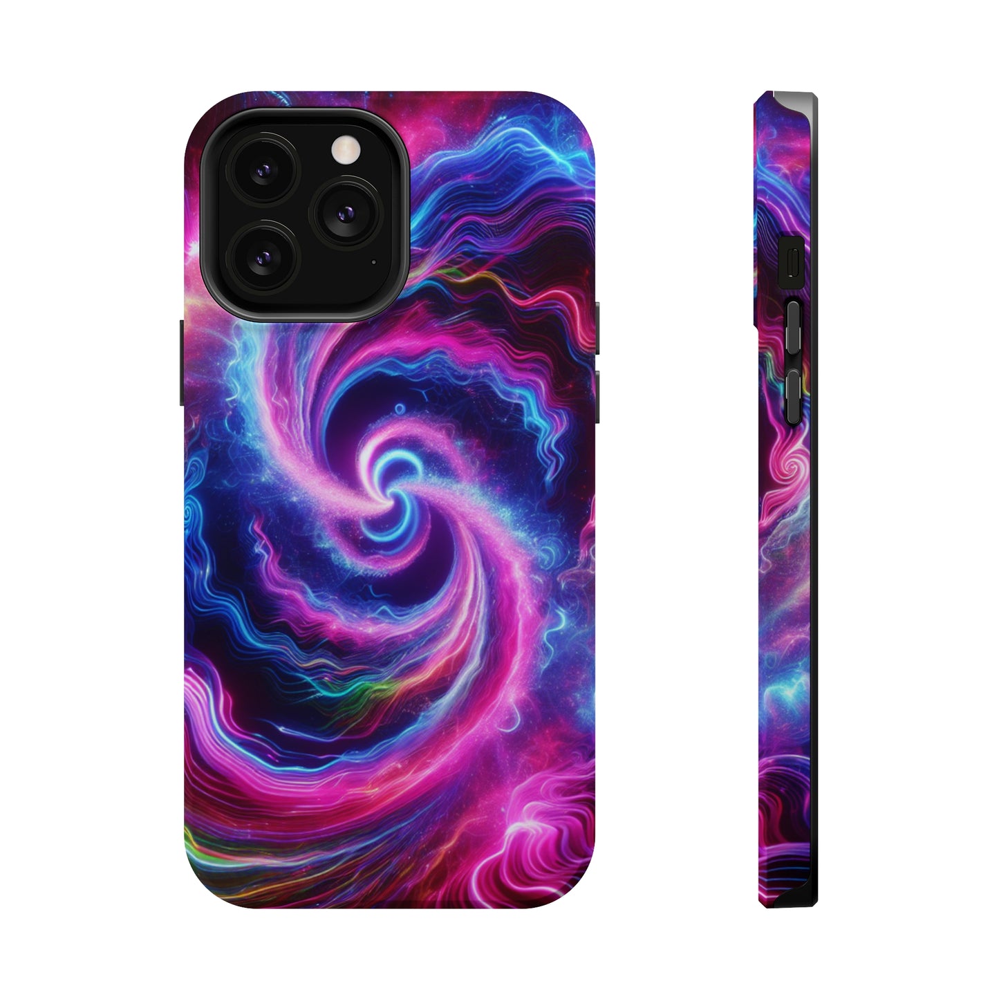 Infinite Neon Horizon Neon Trippy Infinity Patterns Premium Art Magsafe Magnet Tough IPhone 13 14 15 Pro Plus Max and Mini in Matte and Glossy Phone cases