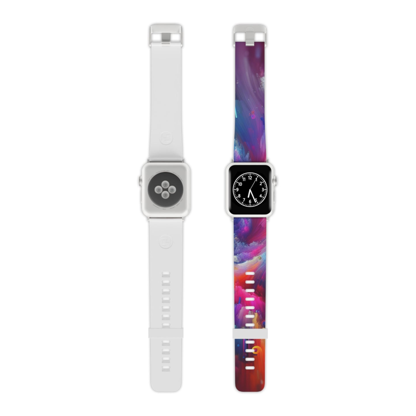 "Neon Digital Splatter" - Trippy Infinity Patterns Iwatch Band