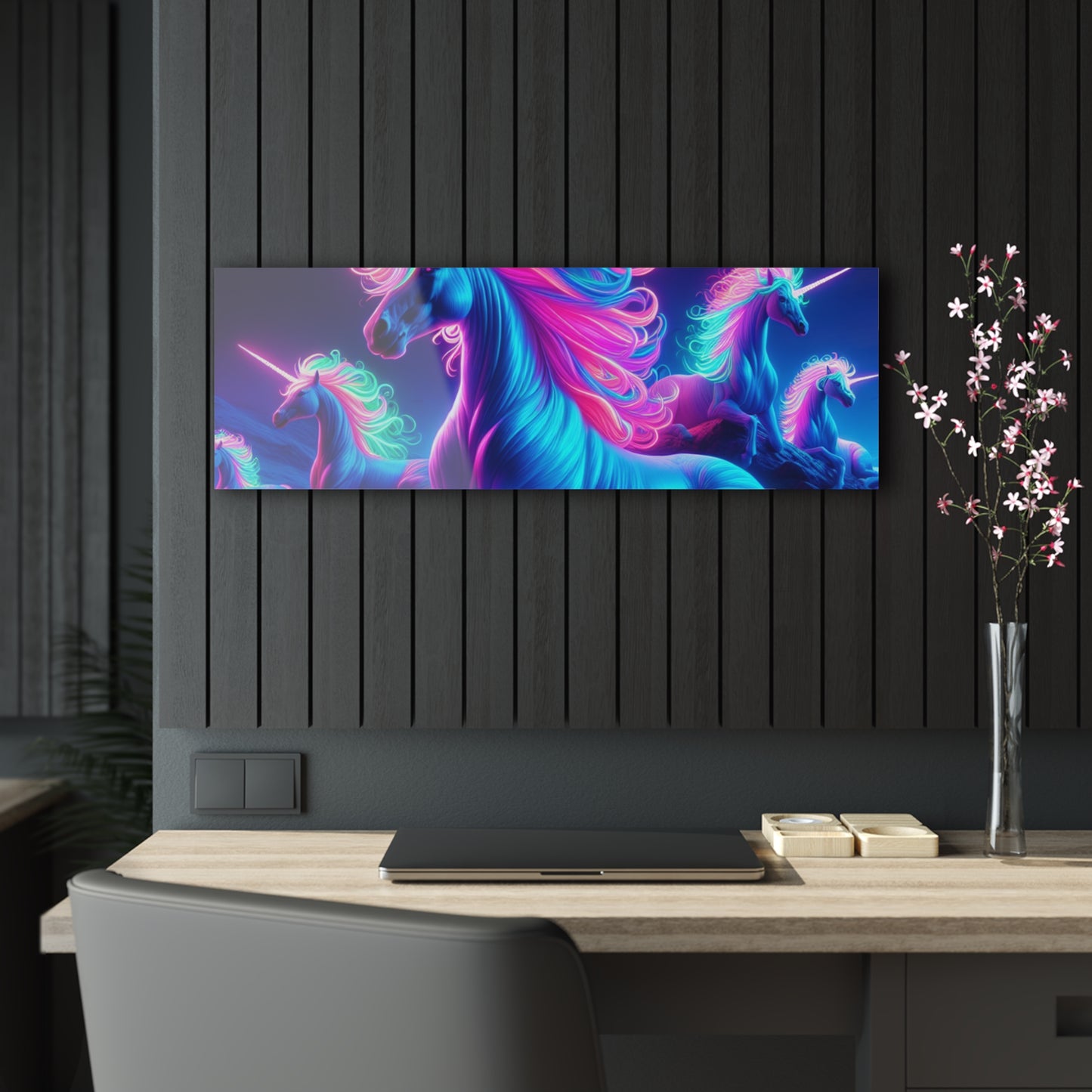"Rainbow Mania" NEON Unocrons Art 1/4" Glossy Acrylic Art