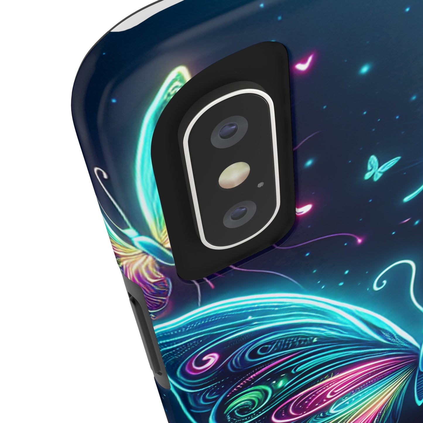 "Neon Butterfly Glo-Rama" NEON Butterflies Tough Phone Case Iphone 6 7 8 9 10 11 12 13 14 SE X XR XS Pro Max Mini Plus