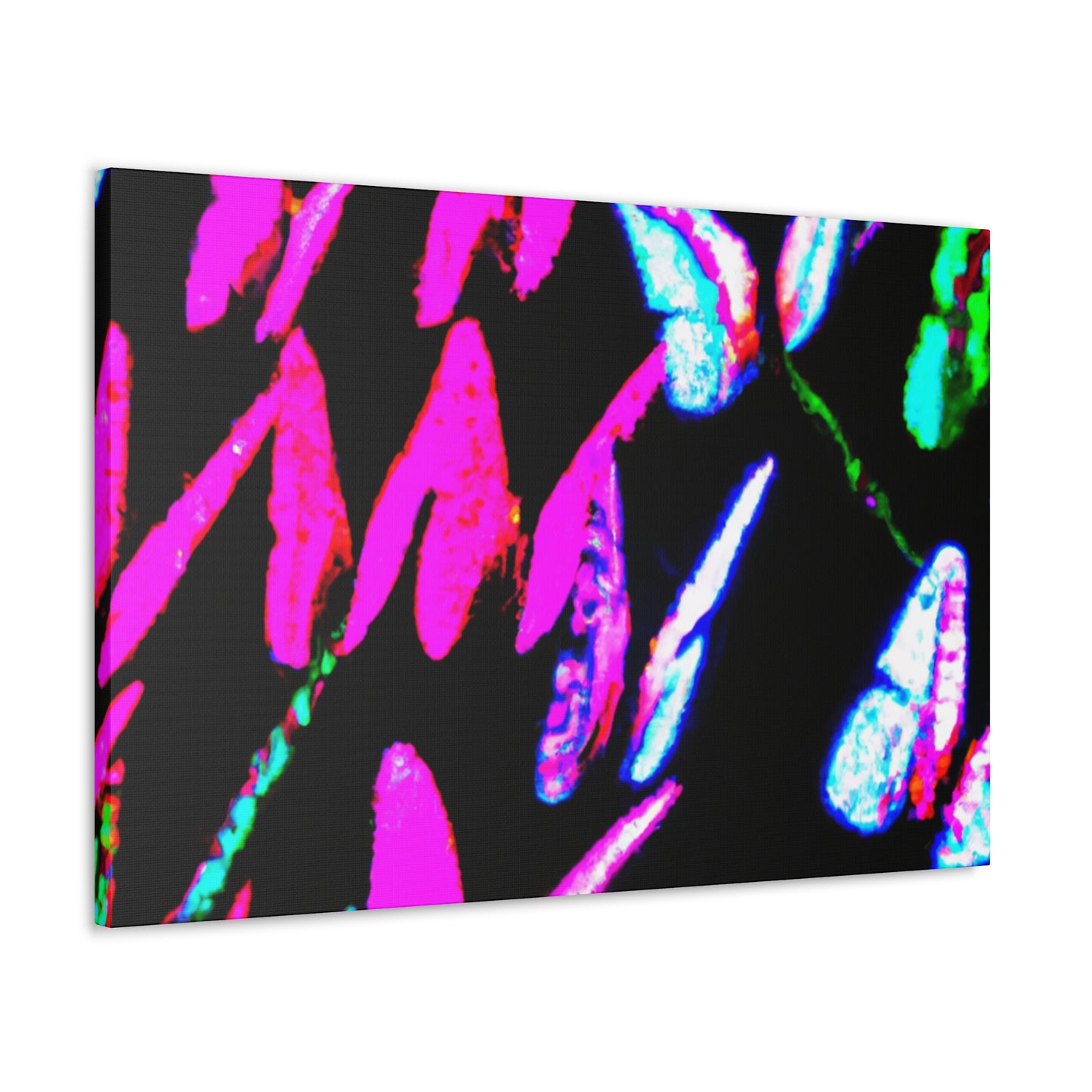 "Neon-Butterfly Prism" Neon Butterflies Art Canvas