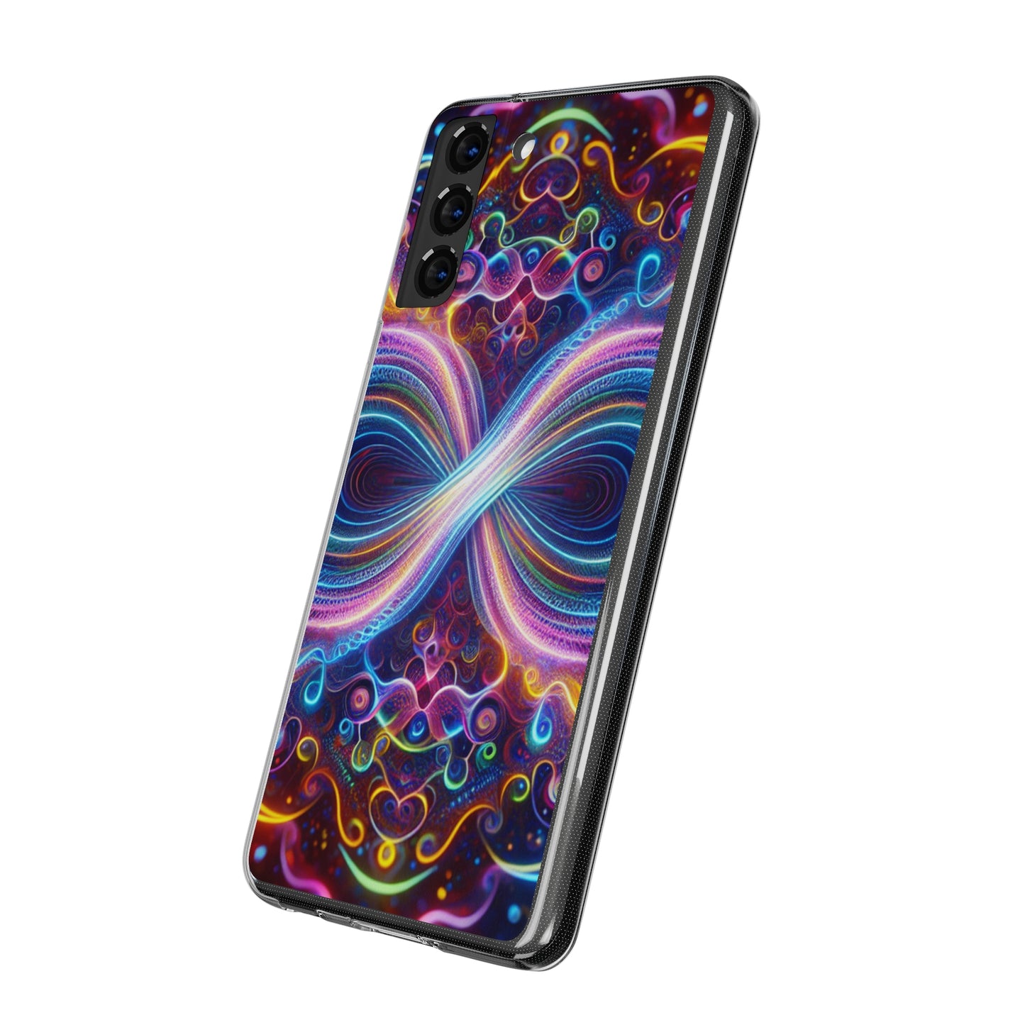 "Neon Infinity Bliss" Infinity Patterns Art Polycarbonate Phone Case