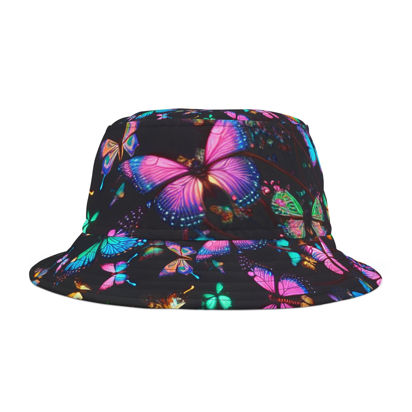 Neonaura Butterflies. Neon Butterflies Bucket Hat