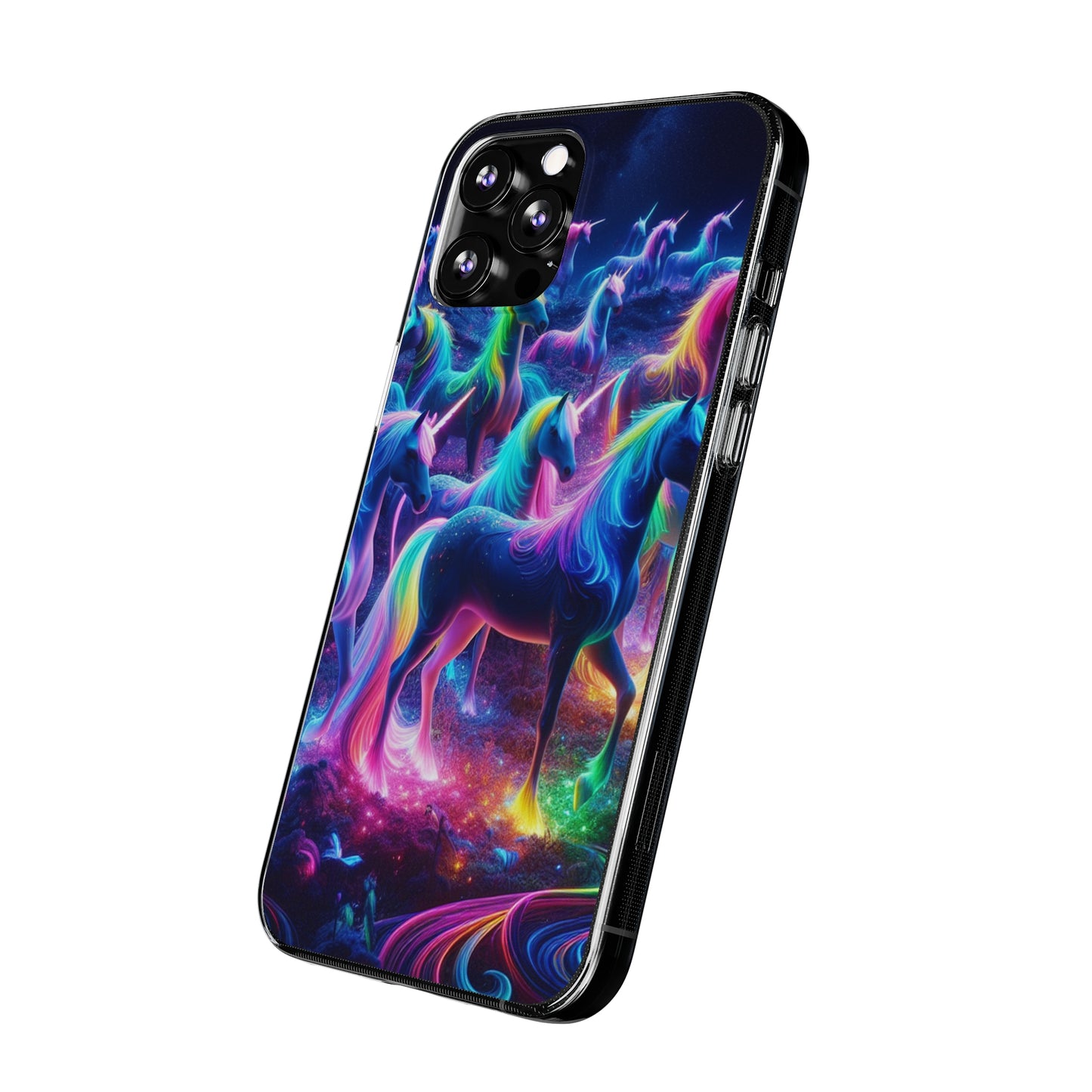Neon Unicorn Spectacle. NEON Unicorns Art Polycarbonate Phone Case Samsung Galaxy s21 s22 Google Pixel 6 Iphone 11 12 13 14 Pro Max Mini Plus
