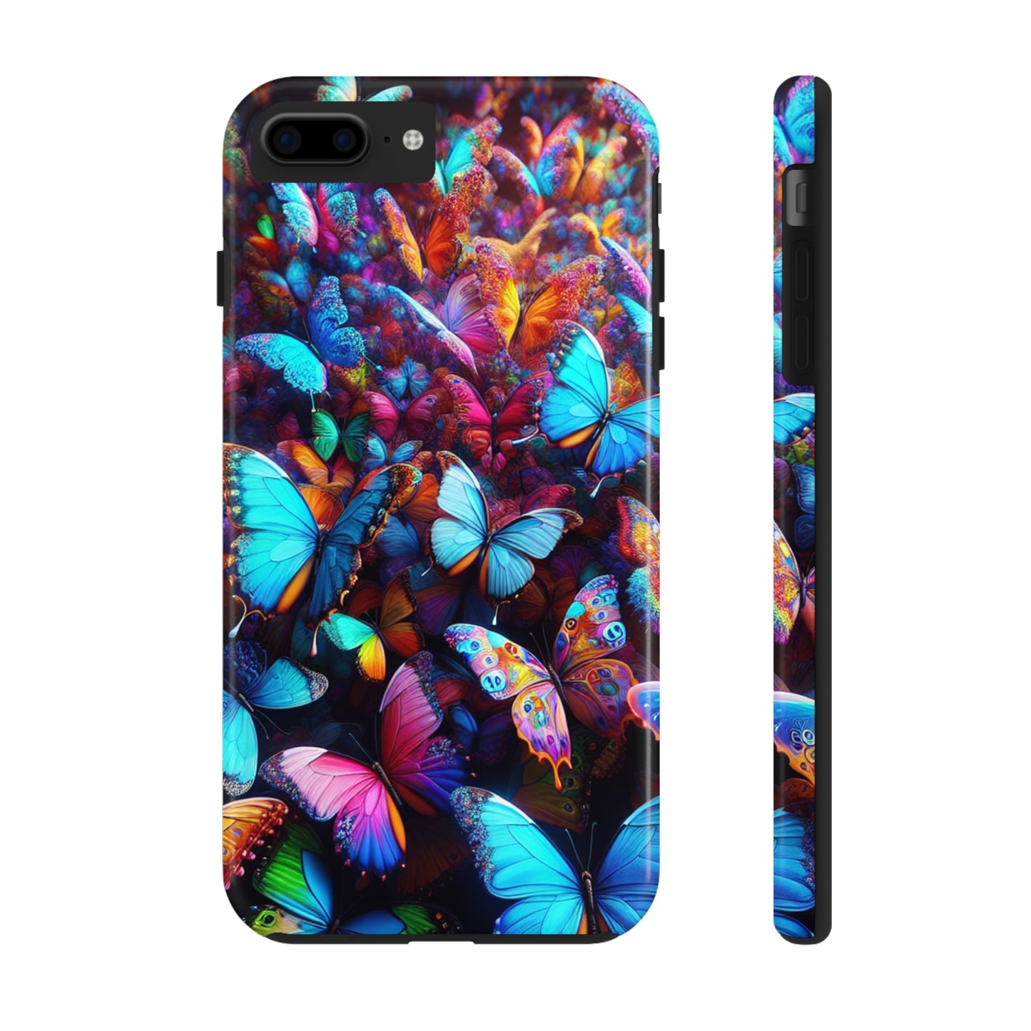 "Illuminated Flight" NEON Butterflies Tough Phone Case