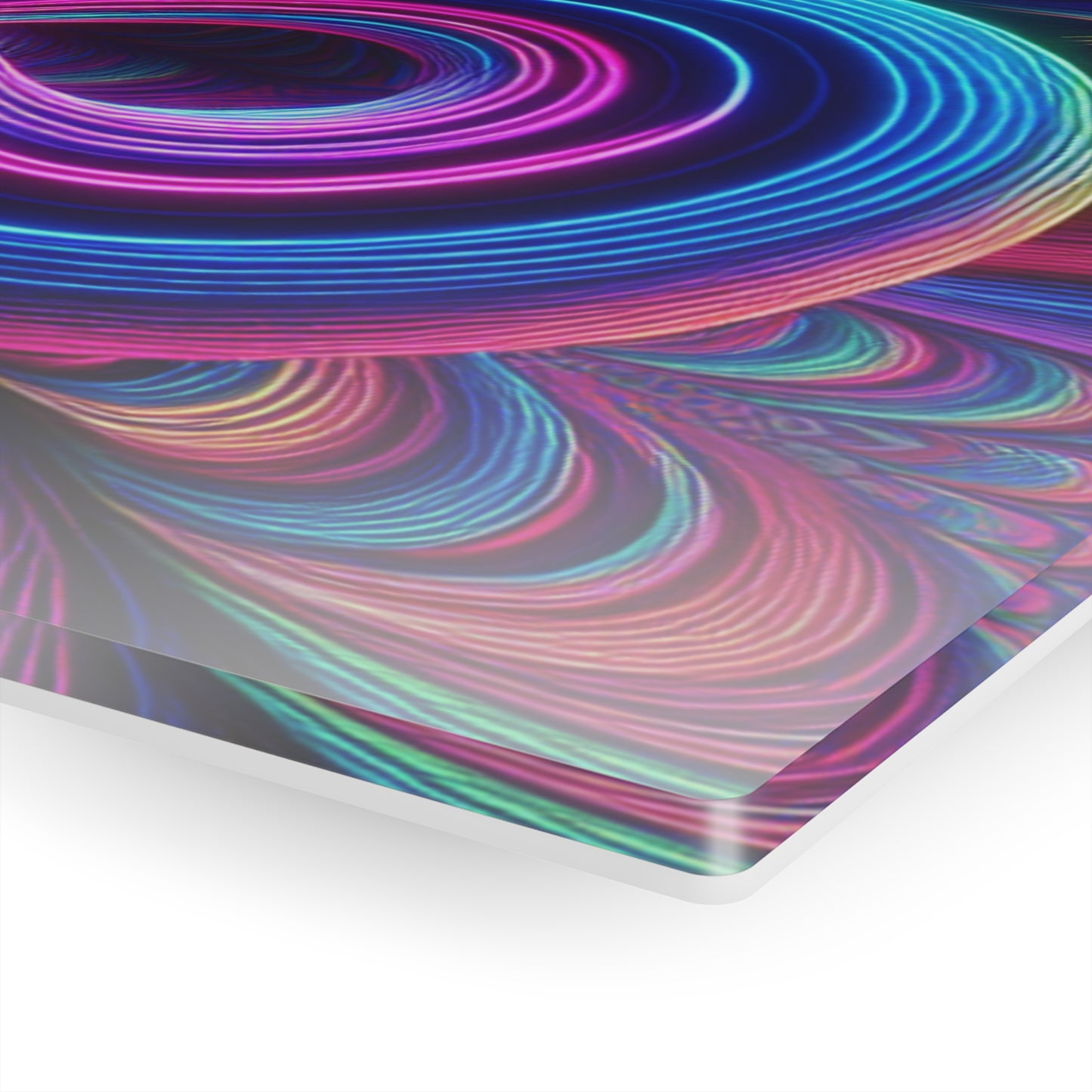 Cosmic Geometrica Splendor. Trippy infity Pattern 1/4" Glossy Acrylic Art