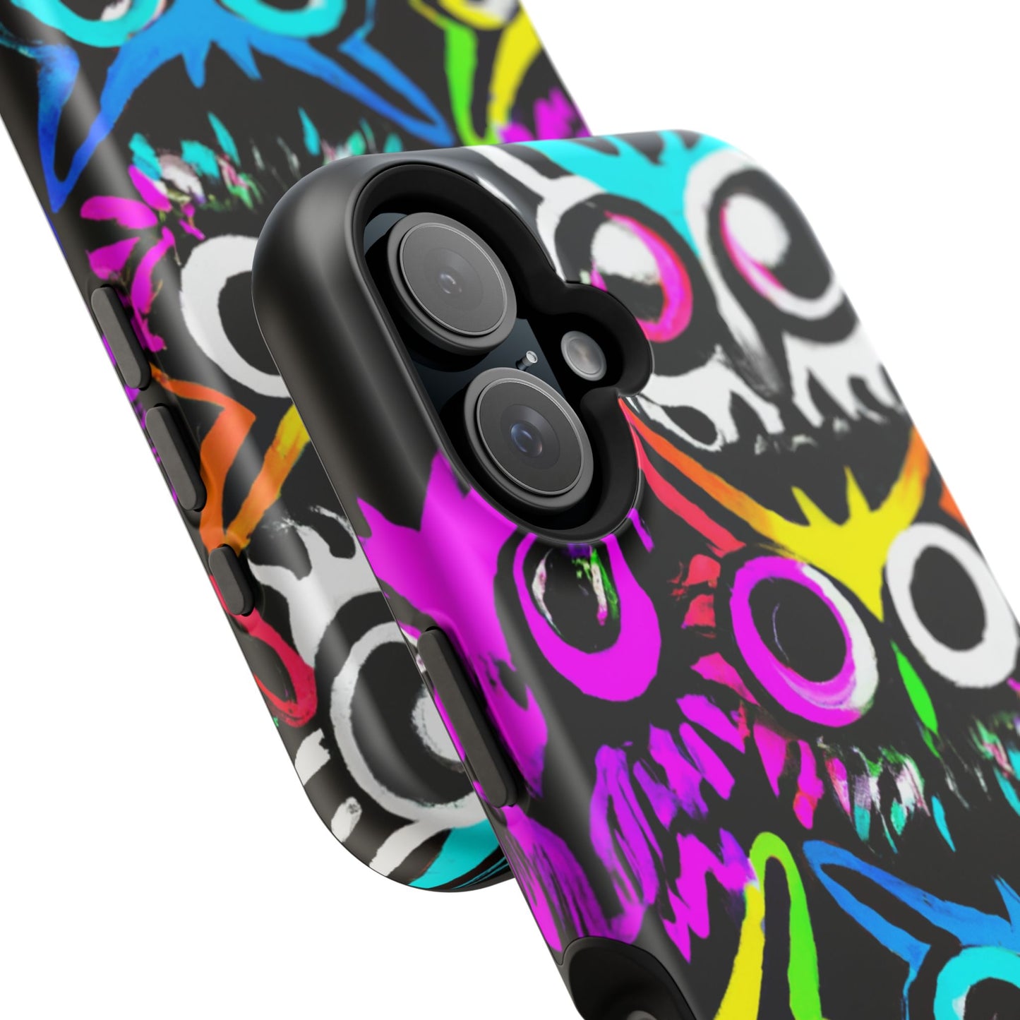 TDB Psychedelic Rave Owl Impact-Resistant Phone Case - Colorful Protection