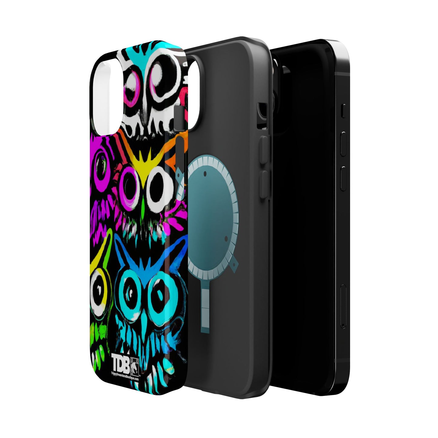 TDB iPhone Magnetic Tough Case - Psychedelic Rave Owl Design