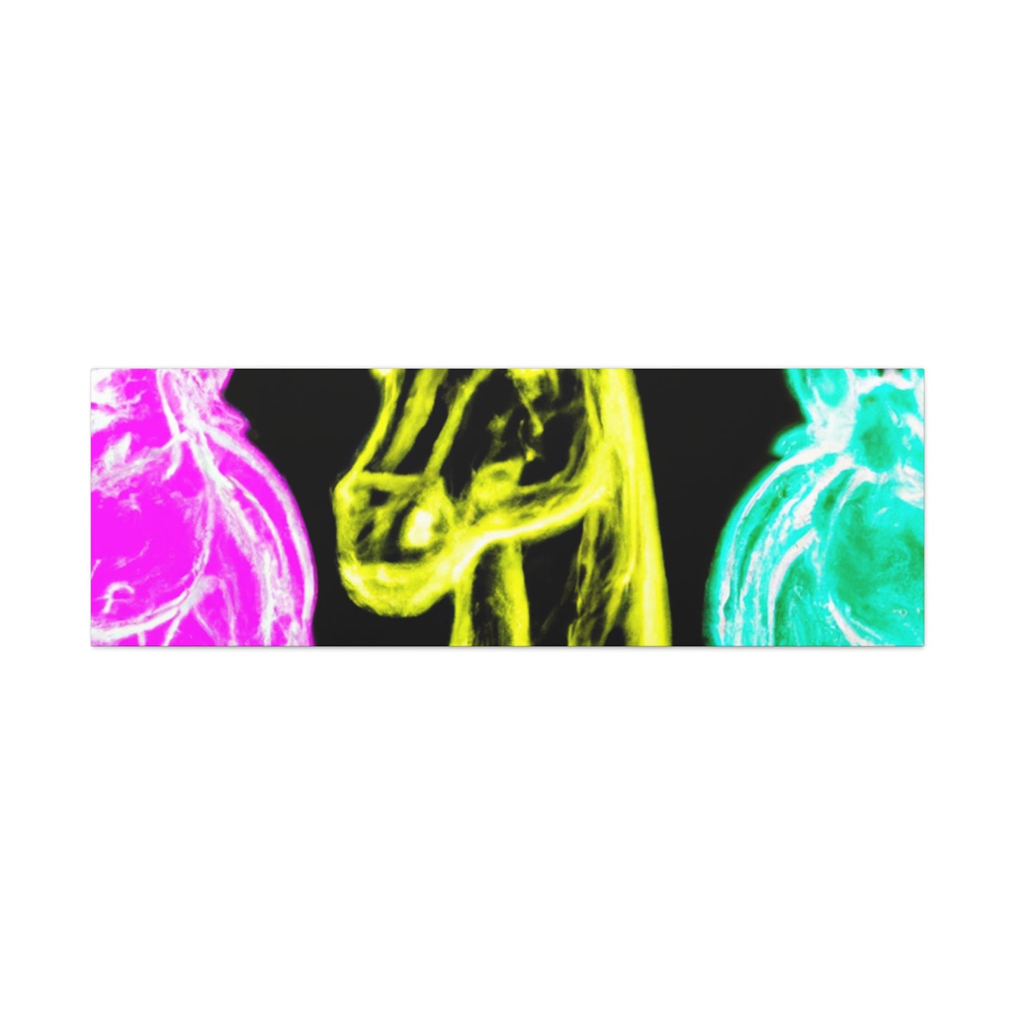 "Neon Unicorn Glow" NEON Unicorns Art Canvas