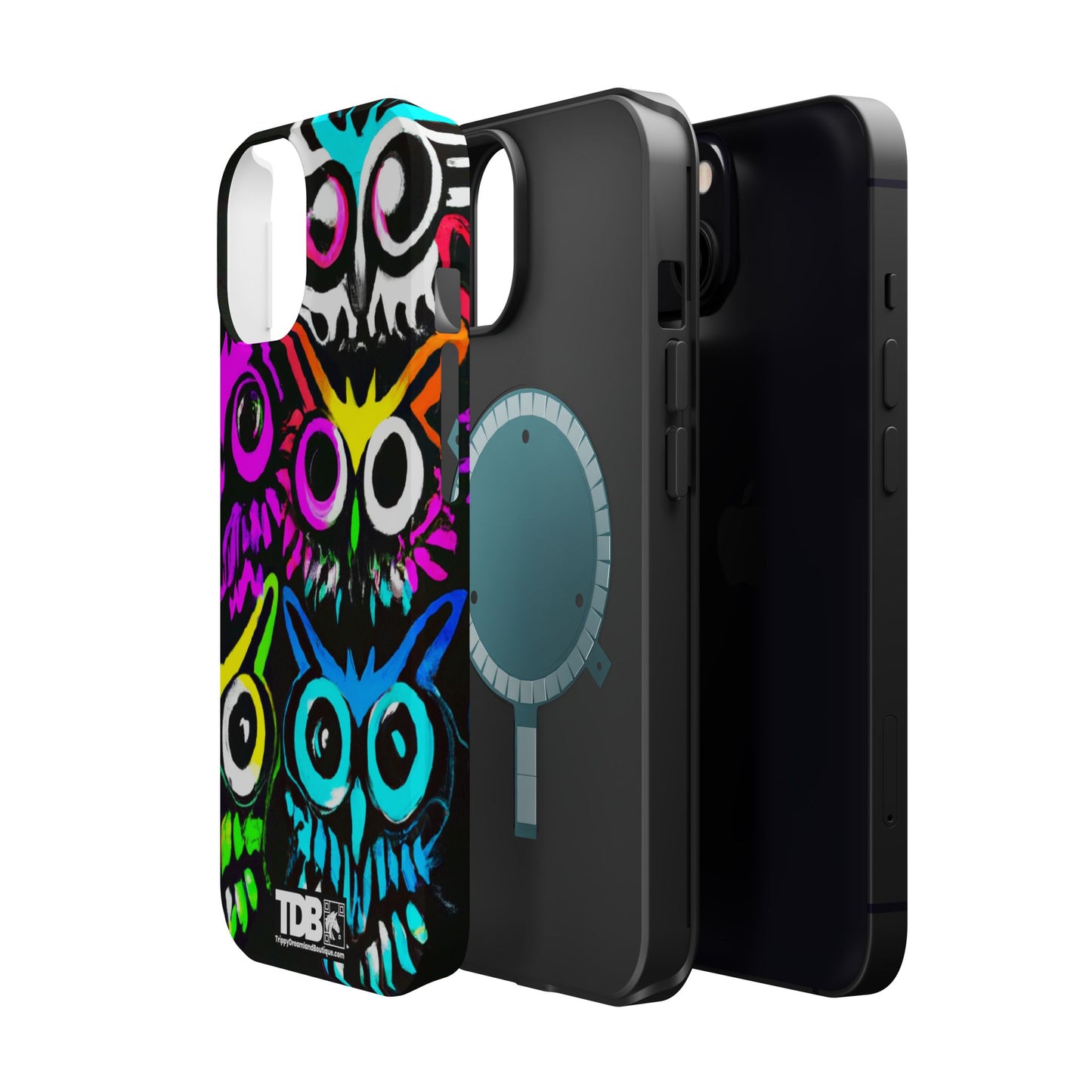 TDB iPhone Magnetic Tough Case - Psychedelic Rave Owl Design