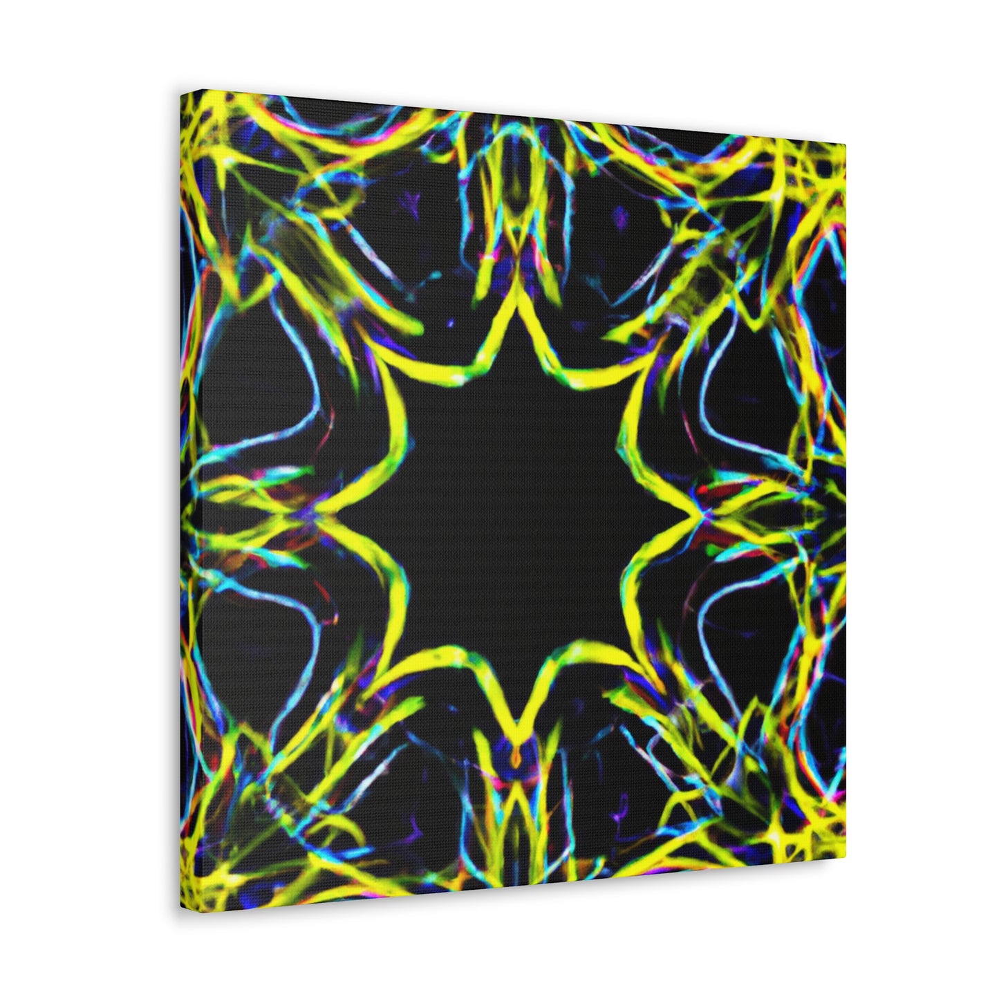 Vivid Neon Dreams of Infinity. Trippy Infinity Patterns Art Canvas