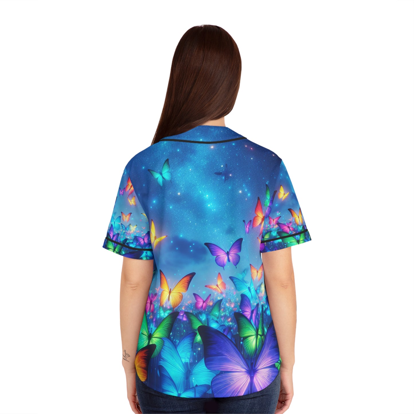 "Electric Butterflies" Neon Butterflies Womans Jersey
