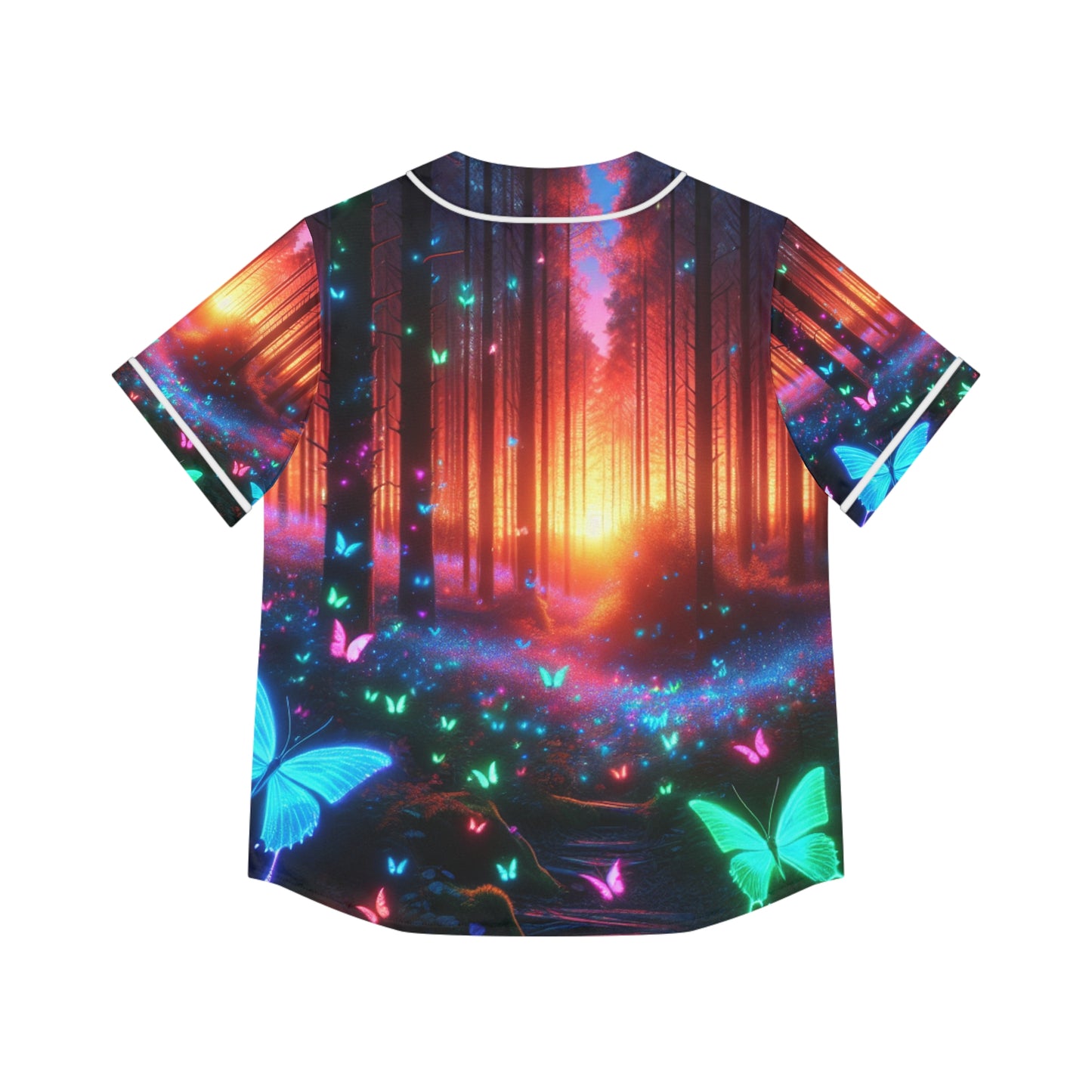 "Neon Flutterby Flurry" Neon Butterflies Womans Jersey