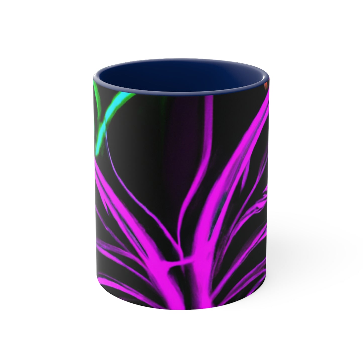 Vivid Nectarine Glitter Flutter Butterflies 11oz Mug