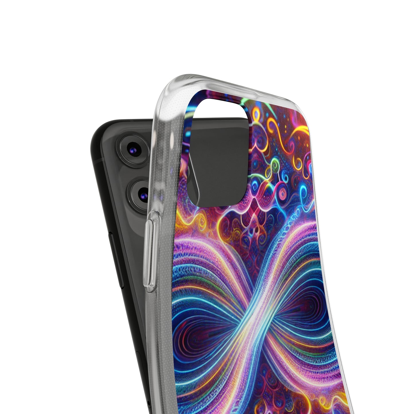 "Neon Infinity Bliss" Infinity Patterns Art Polycarbonate Phone Case