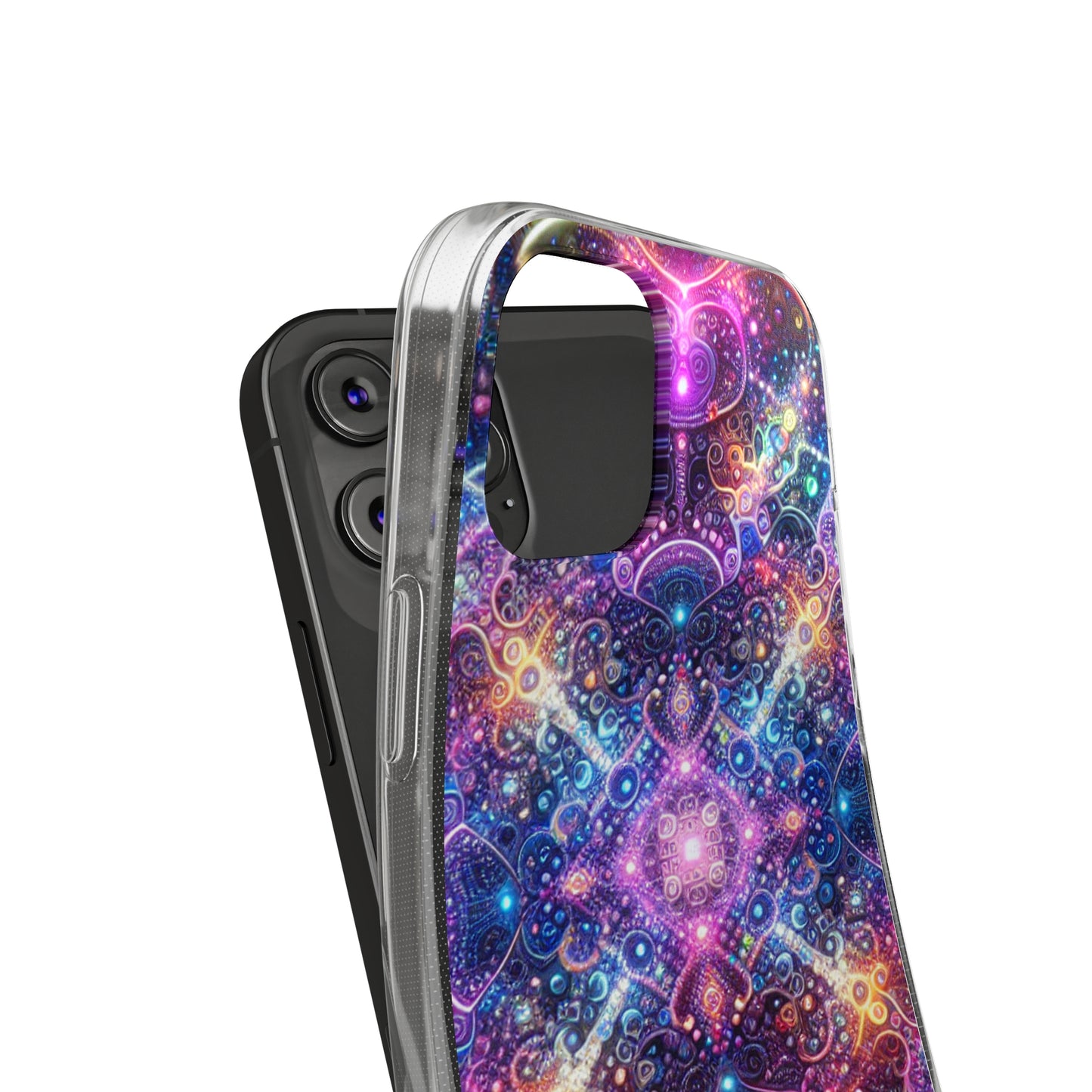 Neon Infinity Maze. Infinity Patterns Art Polycarbonate Phone Case