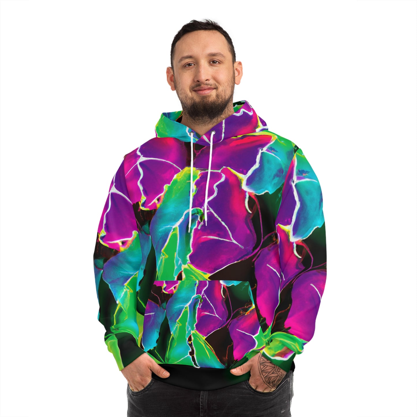 Neon Splendor - Butterflies AOP Hoodie