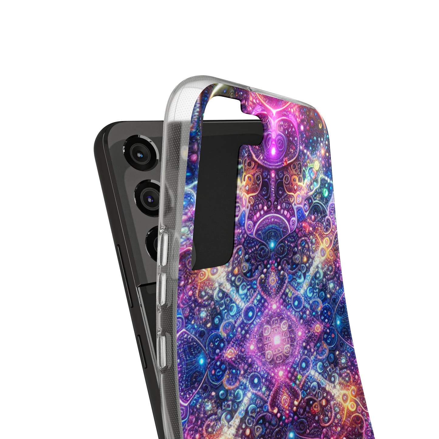 Neon Infinity Maze. Infinity Patterns Art Polycarbonate Phone Case