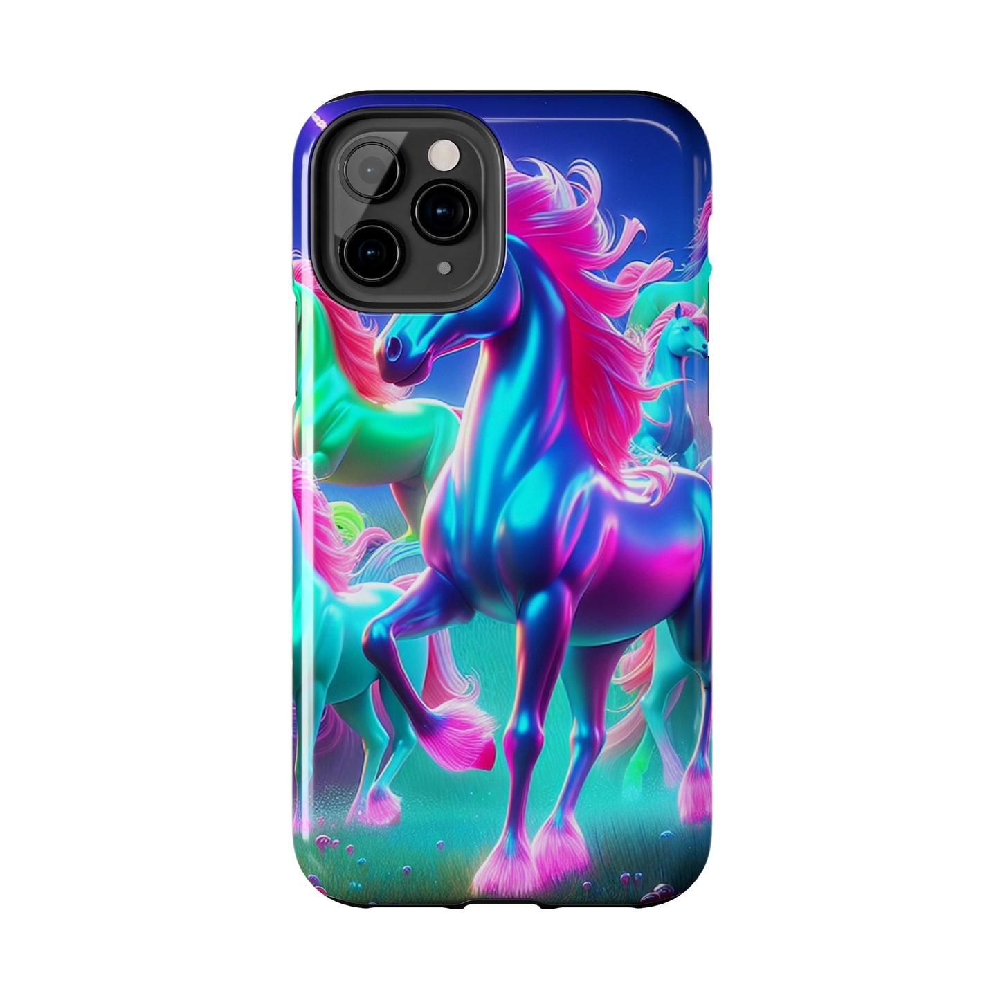 "Rainbow Dreams in Neon" NEON Unicorns Tough Phone Case