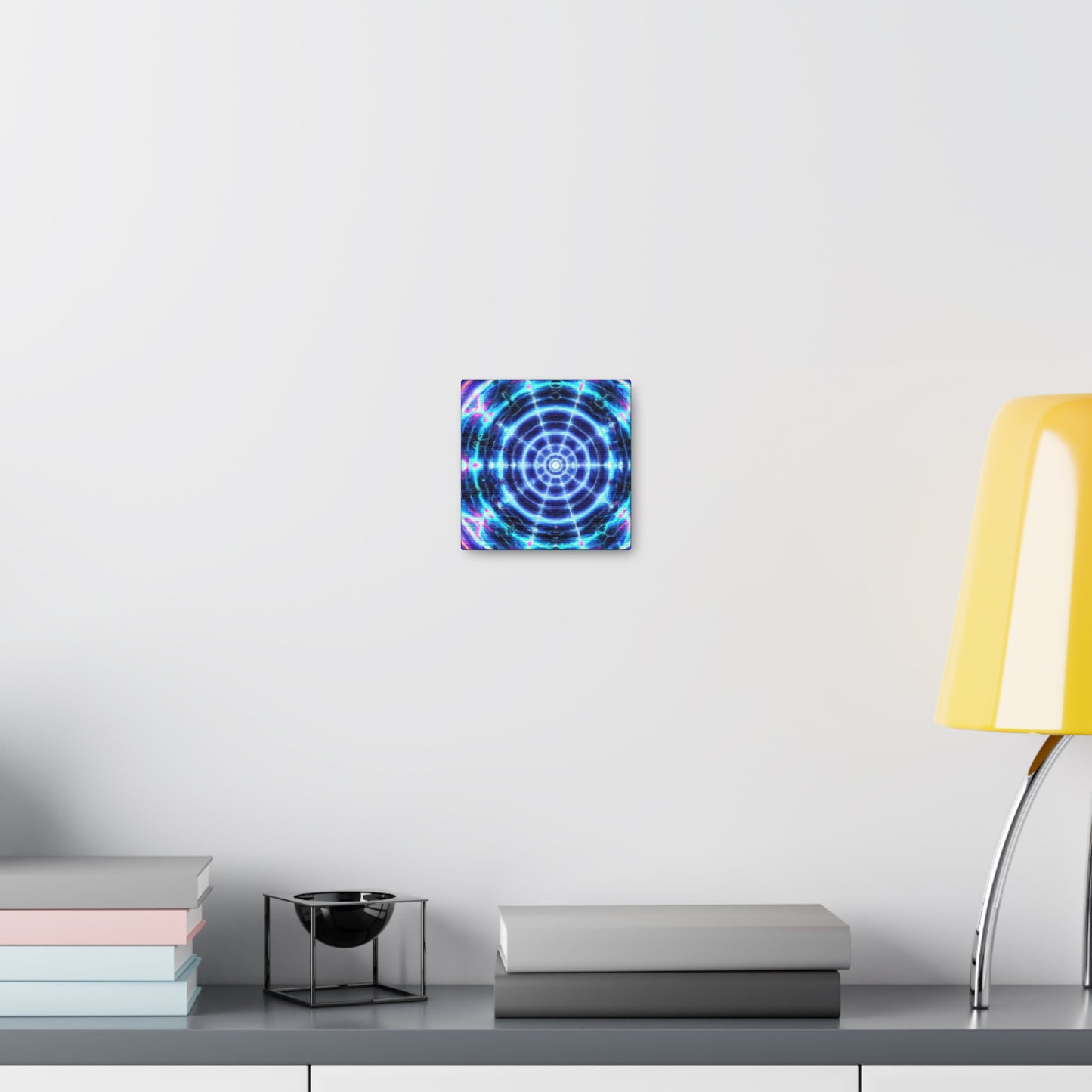 Neon Infinity Visions. Trippy Infinity Patterns Art Canvas
