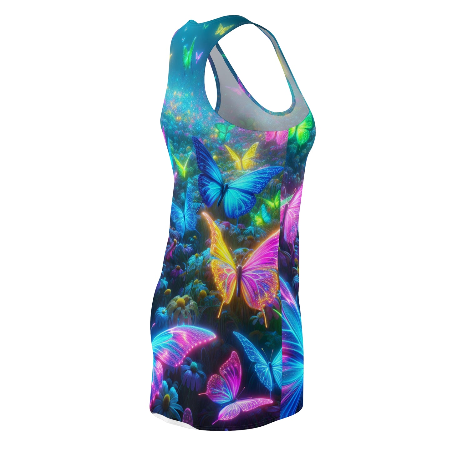 Neon Butterfly Flutter. Neon Butterflies Racerback Dress