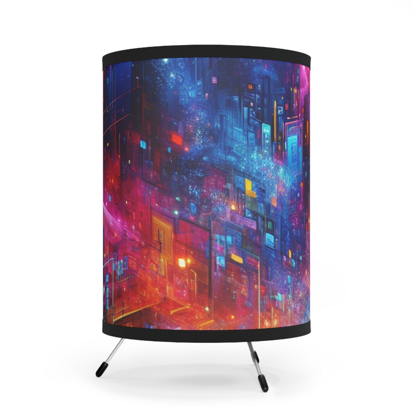 Louis da Vinci. - Trippy Infity Patterns Art Tripod Lamp
