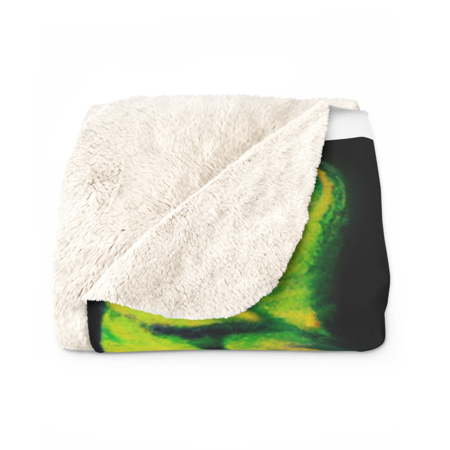 "Electric Butterflies" - NEON Butterflies Art Sherpa Blanket