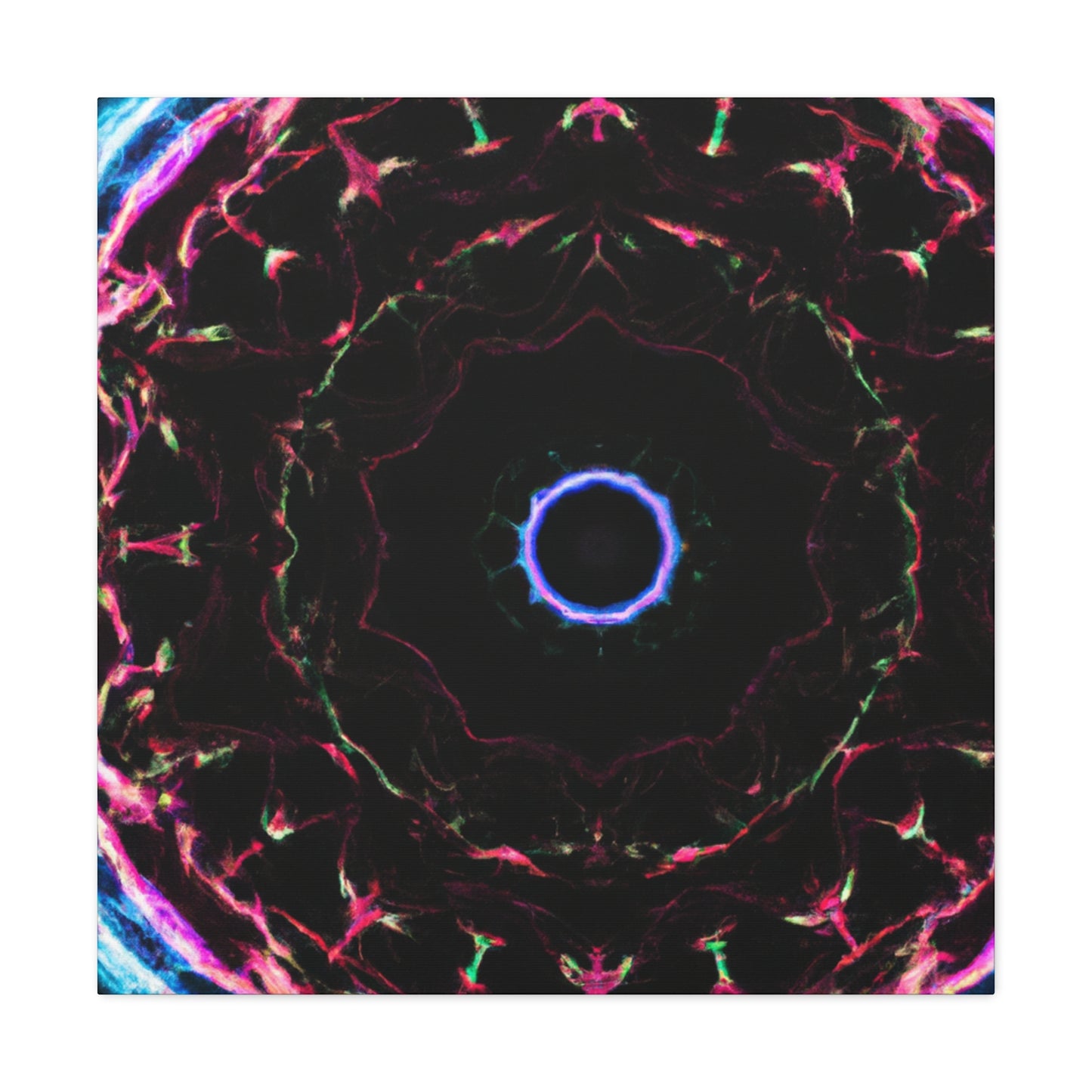Vortex of Vibrancy Trippy Infinity Patterns Art Canvas