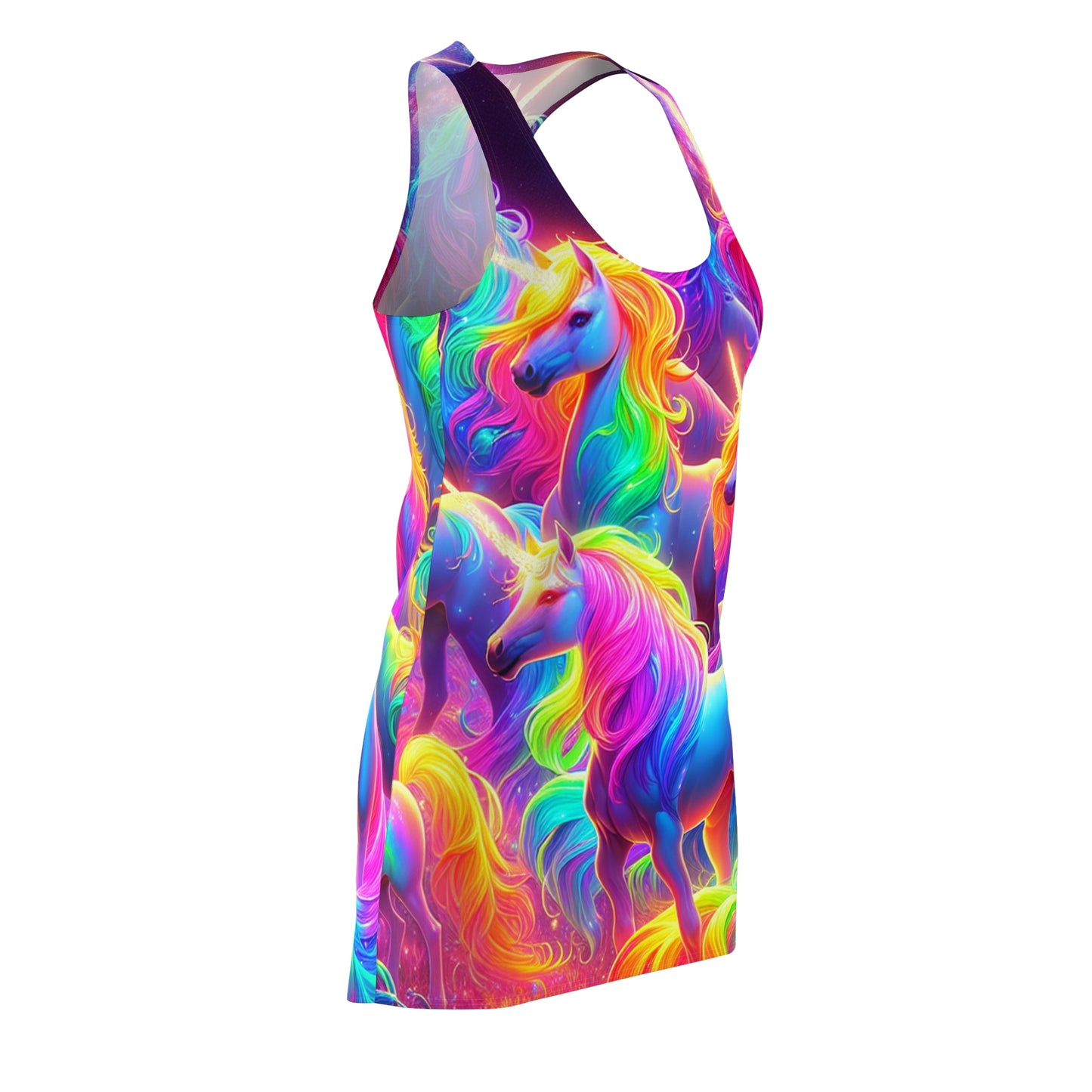 Neon Magic Unicorns Neon Unicorns Racerback Dress