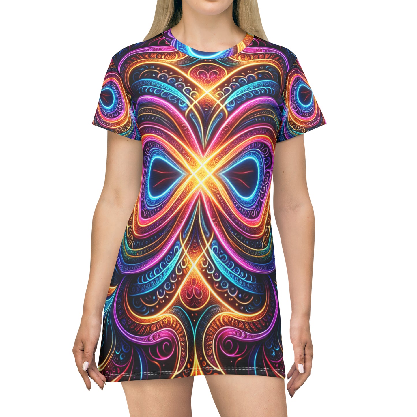 Vizionary Fantasyscape. Infinity Patterns Womans T Shirt Dress