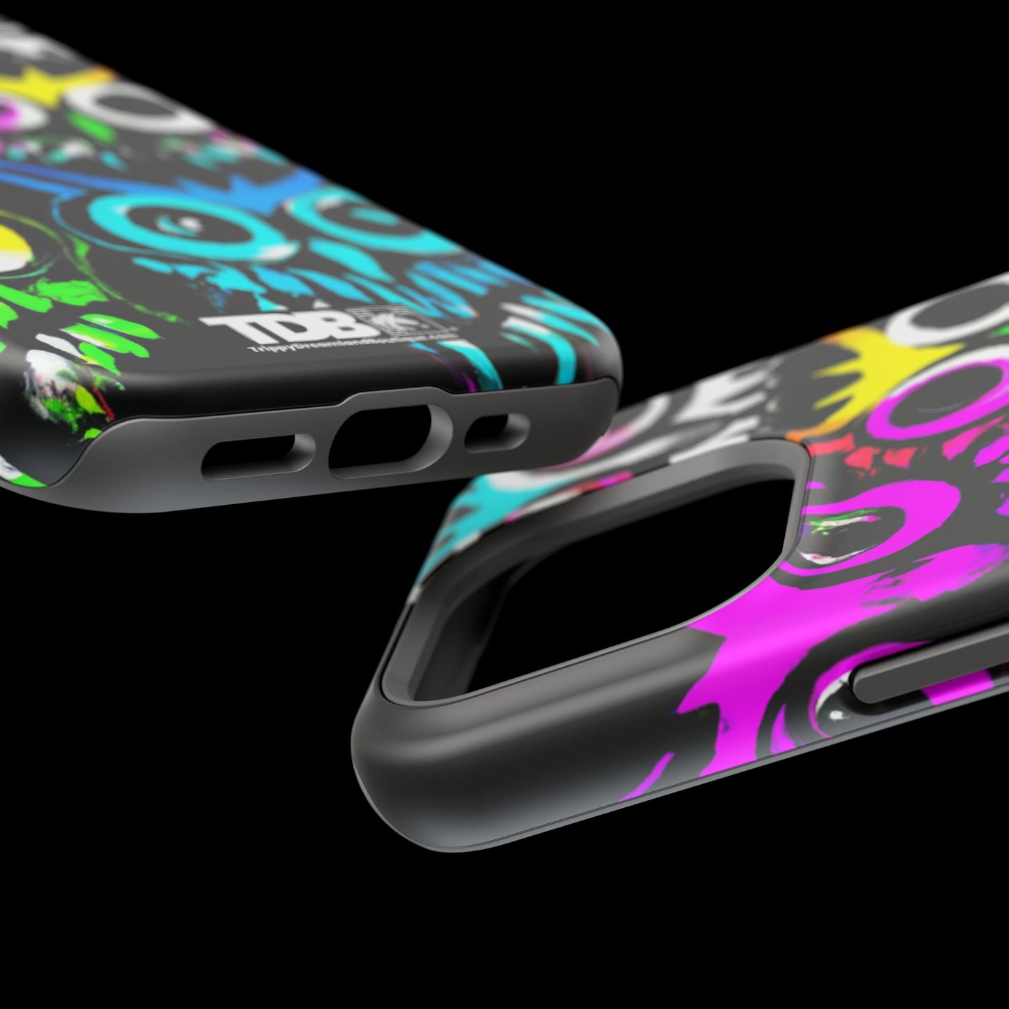 TDB iPhone Magnetic Tough Case - Psychedelic Rave Owl Design