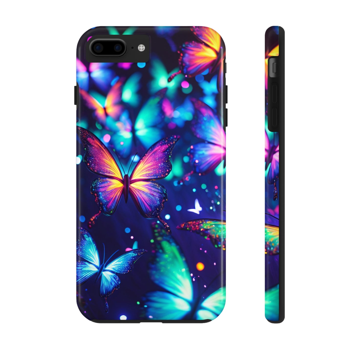 Neon Flutterings. NEON Butterflies Tough Phone Case Iphone 6 7 8 9 10 11 12 13 14 SE X XR XS Pro Max Mini Plus