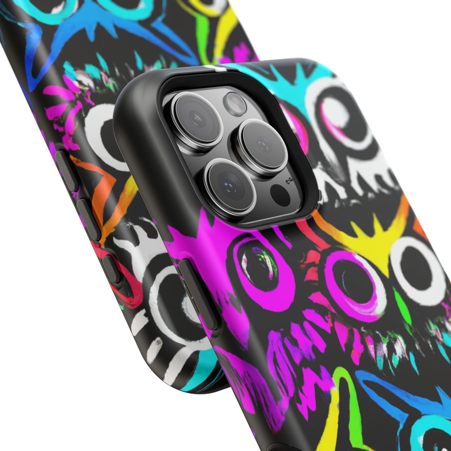 TDB Psychedelic Rave Owl Impact-Resistant Phone Case - Colorful Protection