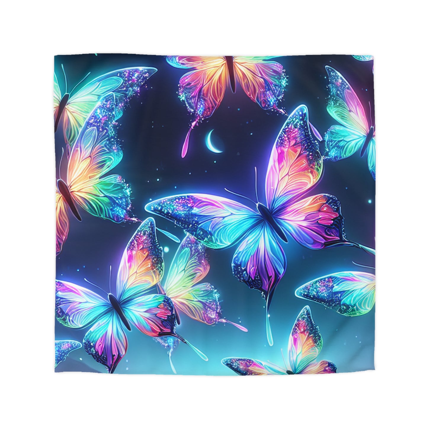 Marcello da Venezia - NEON Butterflies Microfiber Duvet Cover
