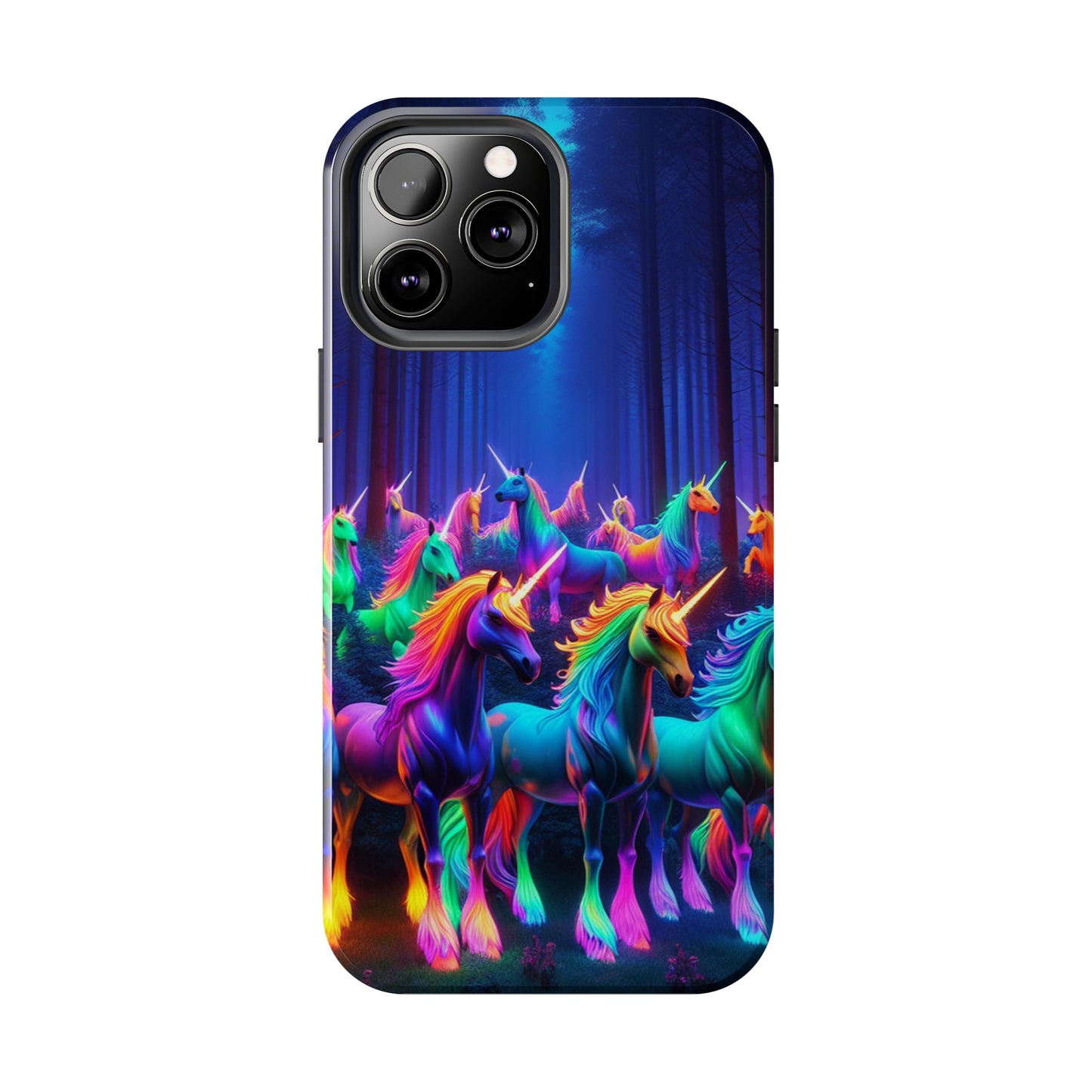 Vivid Unicorn Pack NEON Unicorns Tough Phone Case Iphone 7 8 9 10 11 12 13 14 Pro Max Mini Plus XR XS SE