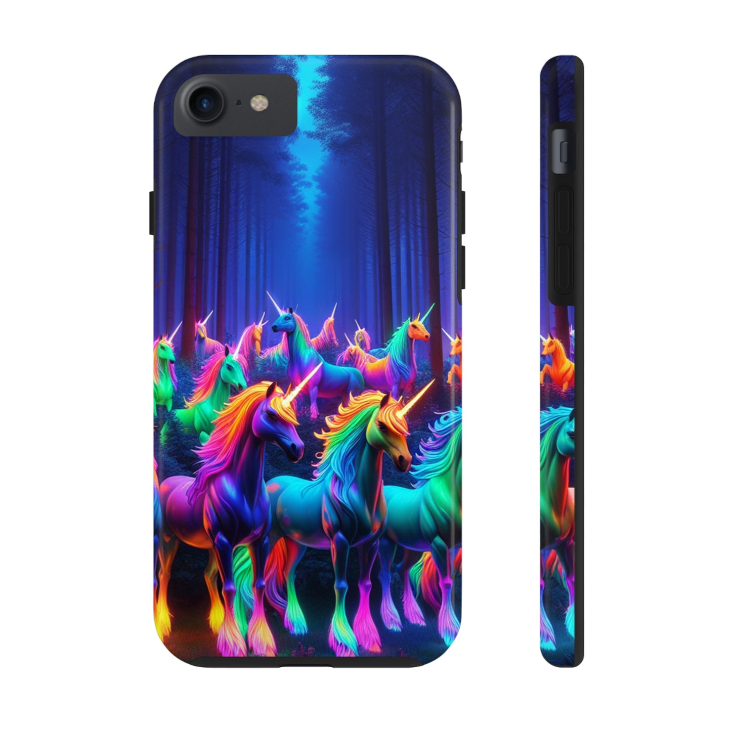 Vivid Unicorn Pack NEON Unicorns Tough Phone Case Iphone 7 8 9 10 11 12 13 14 Pro Max Mini Plus XR XS SE