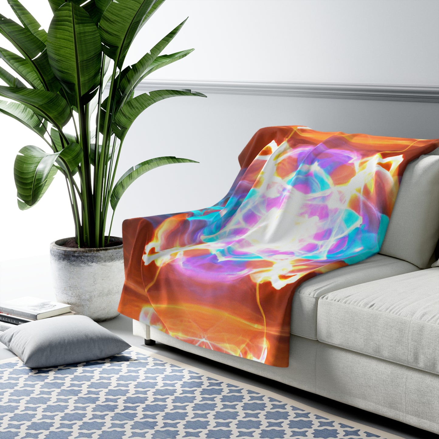 Giovanni da Arte - Trippy Infinity Patterns Sherpa Blanket