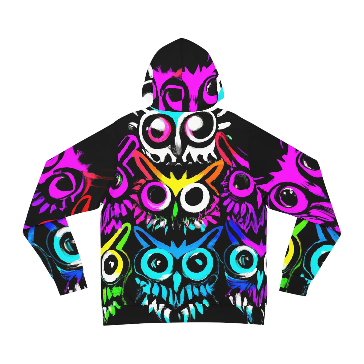 "Owl Enchanted Neon Skies" - NEON Owls AOP Hoodie