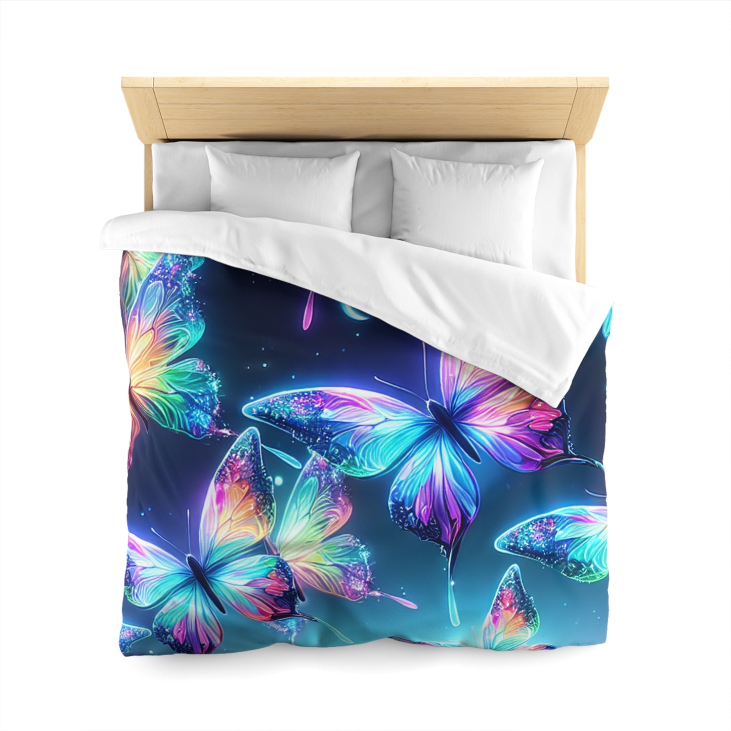 Marcello da Venezia - NEON Butterflies Microfiber Duvet Cover