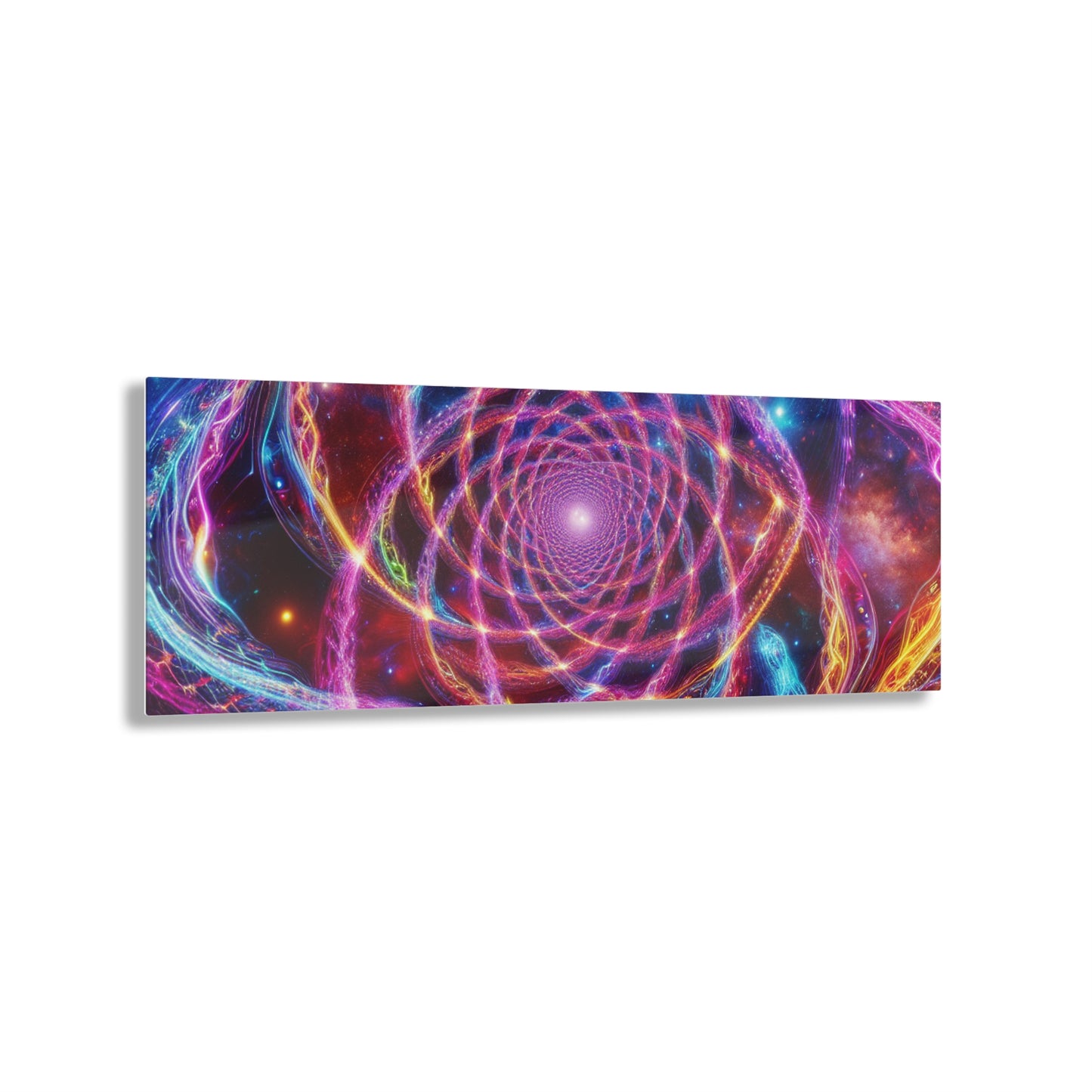 Infinite Glitter Galaxy. Trippy infity Pattern 1/4" Glossy Acrylic Art